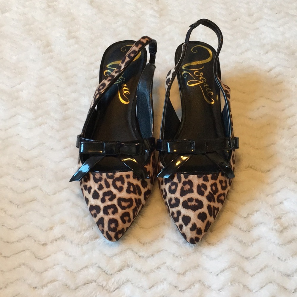 Vogue cheetah heels Size 6.5